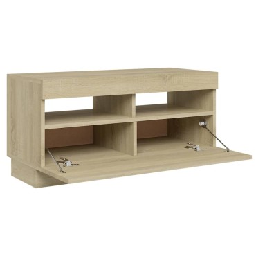 vidaXL Έπιπλο Τηλεόρασης με LED Sonoma Δρυς 80x35x40cm