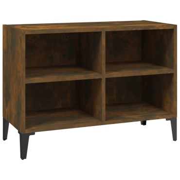 vidaXL Έπιπλο Τηλεόρασης Καπνιστή Δρυς 69,5x30x50cm & Μεταλλικά Πόδια