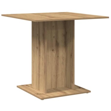 vidaXL Τραπεζαρία Αρτισιανή Δρυς 80x80x75cm από Επεξεργασμένο Ξύλο 1 τεμ.