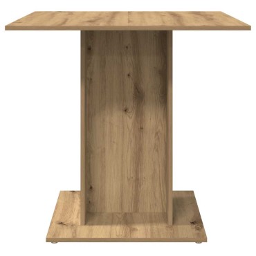vidaXL Τραπεζαρία Αρτισιανή Δρυς 80x80x75cm από Επεξεργασμένο Ξύλο 1 τεμ.