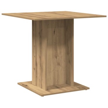 vidaXL Τραπεζαρία Αρτισιανή Δρυς 80x80x75cm από Επεξεργασμένο Ξύλο 1 τεμ.