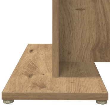 vidaXL Τραπεζαρία Αρτισιανή Δρυς 80x80x75cm από Επεξεργασμένο Ξύλο 1 τεμ.