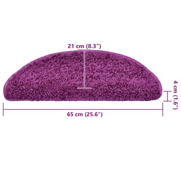 vidaXL Πατάκια για σκάλες 30 τεμάχια Βιολετί 65x21x4 cm