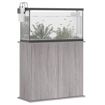 vidaXL Βάση Ενυδρείου Γκρι Sonoma 81x36x73 εκ. από Επεξεργασμένο Ξύλο