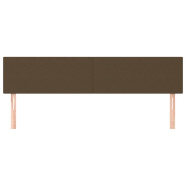 vidaXL Κεφαλάρια Κρεβατιού 2 τεμ. Σκ. Καφέ80x5x78/88cm Υφασμάτινο