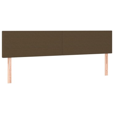vidaXL Κρεβάτι Boxspring με Στρώμα Σκούρο Καφέ 160x200 εκ Υφασμάτινο