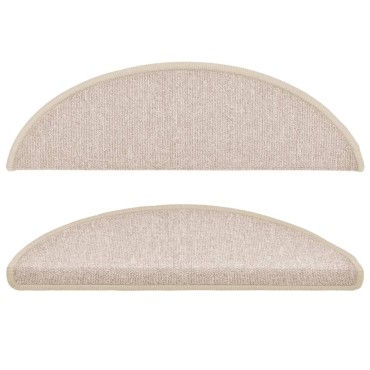 vidaXL Πατάκια Σκάλας 15 τεμ. Χρώμα Taupe 56 x 17 x 3 εκ.