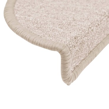 vidaXL Πατάκια Σκάλας 15 τεμ. Χρώμα Taupe 56 x 17 x 3 εκ.