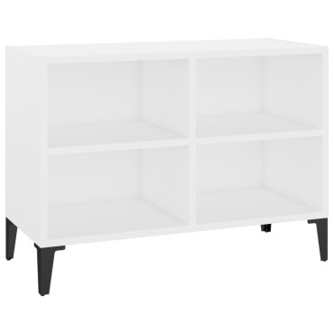 vidaXL Έπιπλο Τηλεόρασης Καπνιστή Λευκό 69,5x30x50cm Μεταλλικά Πόδια