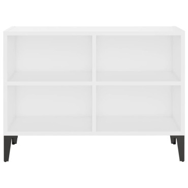 vidaXL Έπιπλο Τηλεόρασης Καπνιστή Λευκό 69,5x30x50cm Μεταλλικά Πόδια