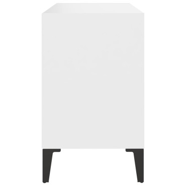 vidaXL Έπιπλο Τηλεόρασης Καπνιστή Λευκό 69,5x30x50cm Μεταλλικά Πόδια