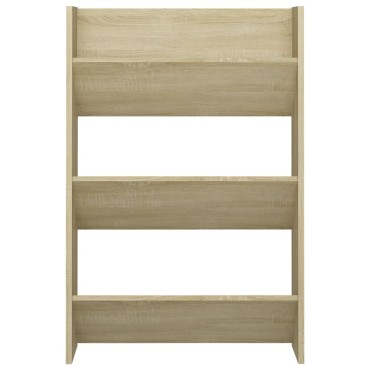 vidaXL Παπουτσοθήκες Τοίχου 2 τεμ. Sonoma Δρυς 60x18x90cm Μοριοσανίδα