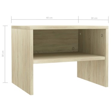 vidaXL Κομοδίνο Χρώμα Sonoma Δρυς 40x30x30cm από Επεξ. Ξύλο 1 τεμ.