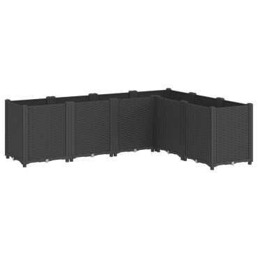 vidaXL Ζαρντινιέρα Κήπου Μαύρη 160x120x53 εκ. Πολυπροπυλένιο