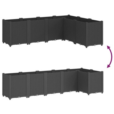 vidaXL Ζαρντινιέρα Κήπου Μαύρη 160x120x53 εκ. Πολυπροπυλένιο