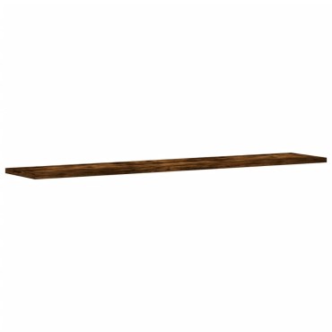 vidaXL Ράφια Τοίχου 4 τεμ. Καπνιστή Δρυς 100x20x1,5cm Επεξεργ. Ξύλο