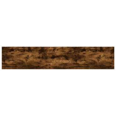 vidaXL Ράφια Τοίχου 4 τεμ. Καπνιστή Δρυς 100x20x1,5cm Επεξεργ. Ξύλο