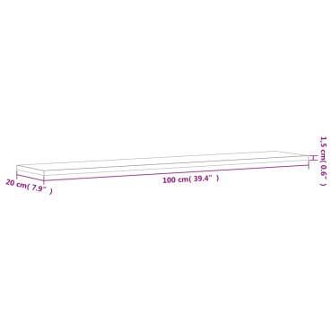 vidaXL Ράφια Τοίχου 4 τεμ. Καπνιστή Δρυς 100x20x1,5cm Επεξεργ. Ξύλο