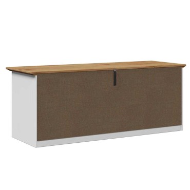Πάγκος διαδρόμου vidaXL BODO Λευκό και καφέ 114x40x45cm