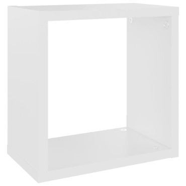 vidaXL Ράφια Κύβοι Τοίχου 2 τεμ. Λευκά 26x15x26cm