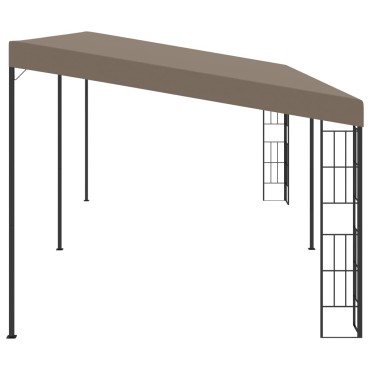 vidaXL Κιόσκι Επιτοίχιο Taupe 6 x 3 μ. Υφασμάτινο