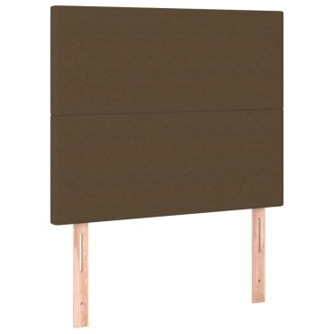 vidaXL Κεφαλάρια Κρεβατιού 2 τεμ. Σκ. Καφέ80x5x78/88cm Υφασμάτινο
