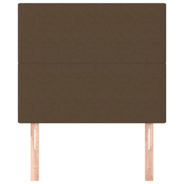 vidaXL Κεφαλάρια Κρεβατιού 2 τεμ. Σκ. Καφέ80x5x78/88cm Υφασμάτινο