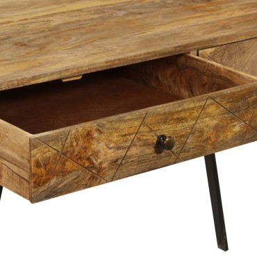 vidaXL Γραφείο με Συρτάρια 110x50x76cm από Μασίφ Ξύλο Μάνγκο 1 τεμ.