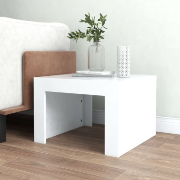 vidaXL Τραπεζάκι Σαλονιού Λευκό 50x50x35cm από Επεξεργασμένο Ξύλο 1 τεμ.