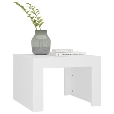 vidaXL Τραπεζάκι Σαλονιού Λευκό 50x50x35cm από Επεξεργασμένο Ξύλο 1 τεμ.