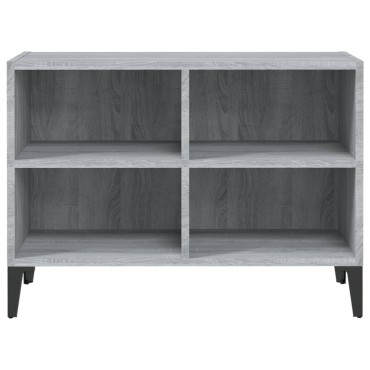vidaXL Έπιπλο Τηλεόρασης Γκρι Sonoma 69,5x30x50cm με Μεταλλικά Πόδια