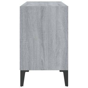 vidaXL Έπιπλο Τηλεόρασης Γκρι Sonoma 69,5x30x50cm με Μεταλλικά Πόδια