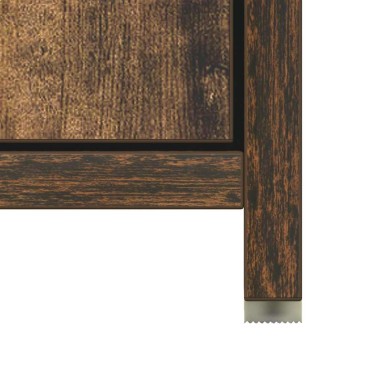 vidaXL Ντουλάπι Μπάνιου Καπνιστή Δρυς 30x30x183,5cm Επεξεργ. Ξύλο