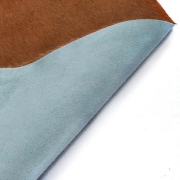 vidaXL Χαλί Καφέ / Λευκό 180x220cm από Γνήσιο Δέρμα Αγελάδας