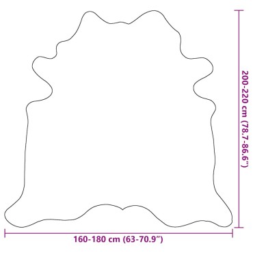 vidaXL Χαλί Καφέ / Λευκό 180x220cm από Γνήσιο Δέρμα Αγελάδας