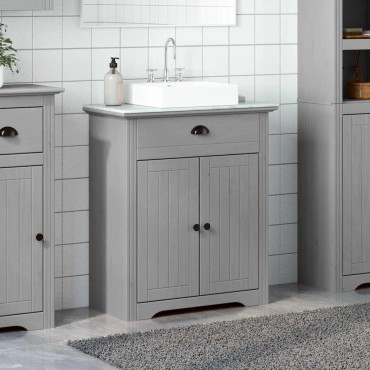 vidaXL Ντουλάπι νιπτήρα μπάνιου BODO Γκρι 70x35x80cm