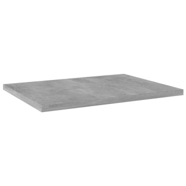 vidaXL Ράφια Βιβλιοθήκης 4 τεμ. Γκρι Σκυροδ. 40x30x1,5cm Επεξ.Ξύλο