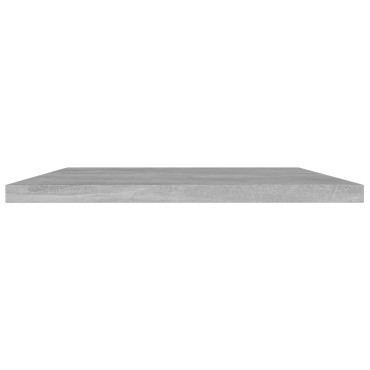 vidaXL Ράφια Βιβλιοθήκης 4 τεμ. Γκρι Σκυροδ. 40x30x1,5cm Επεξ.Ξύλο