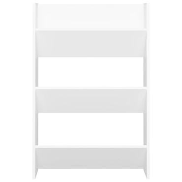 vidaXL Παπουτσοθήκη Τοίχου Λευκή 60x18x90cm από Μοριοσανίδα