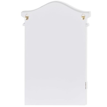 vidaXL Κλειδοθήκη Τοίχου με Κορνίζα Λευκή 22,5x6,5x34,5cm 1 τεμ.