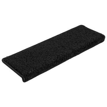 vidaXL Πατάκια για σκάλες 30 τεμάχια 65x21x4 cm Μαύρο