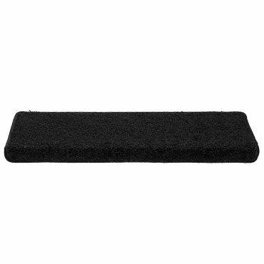 vidaXL Πατάκια για σκάλες 30 τεμάχια 65x21x4 cm Μαύρο