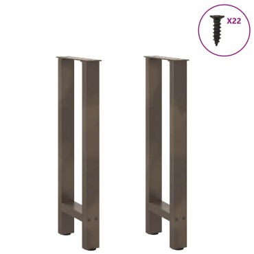 vidaXL Πόδια Κονσόλας 2 τεμ. από Φυσικό Ατσάλι 38x(72-73)cm Ατσάλι