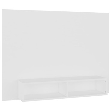 vidaXL Έπιπλο Τηλεόρασης Τοίχου Λευκό 120x23,5x90cm Μοριοσανίδα