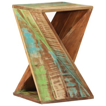 vidaXL Τραπεζάκι Βοηθητικό 35x35x55cm από Μασίφ Ανακυκλωμένο Ξύλο 1 τεμ.