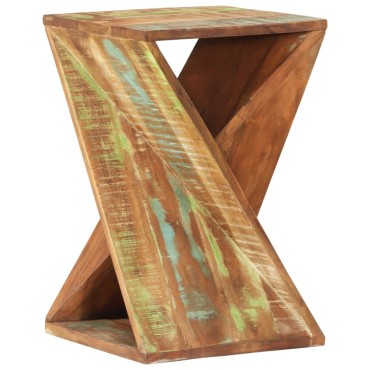 vidaXL Τραπεζάκι Βοηθητικό 35x35x55cm από Μασίφ Ανακυκλωμένο Ξύλο 1 τεμ.