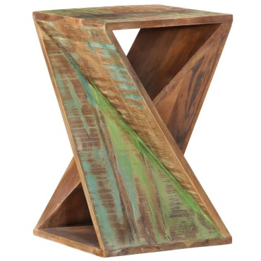 vidaXL Τραπεζάκι Βοηθητικό 35x35x55cm από Μασίφ Ανακυκλωμένο Ξύλο 1 τεμ.