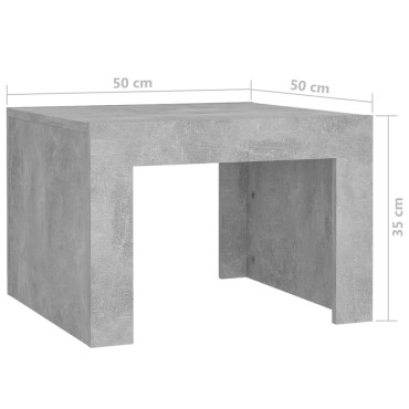 vidaXL Τραπεζάκι Σαλονιού Γκρι Σκυρ. 50x50x35cm Επεξεργασμένο Ξύλο 1 τεμ.