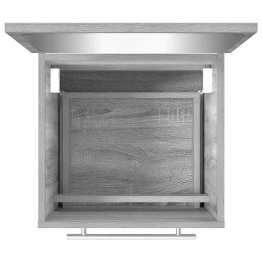 vidaXL Ντουλάπι Μπάνιου με Καθρέφτη Γκρι Sonoma 41x38,5x48cm