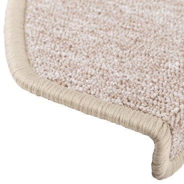 vidaXL Πατάκια Σκάλας 15 τεμ. Χρώμα Taupe 65 x 24 x 4 εκ.